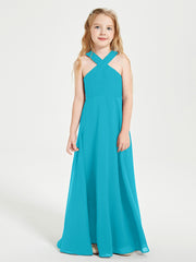 Grecian Neckline Long Dresses for Junior Bridesmaids Jade