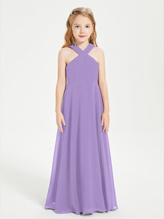 Grecian Neckline Long Dresses for Junior Bridesmaids Tahiti