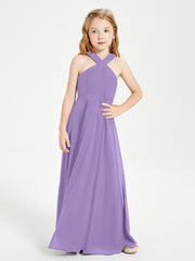 Grecian Neckline Long Dresses for Junior Bridesmaids Tahiti