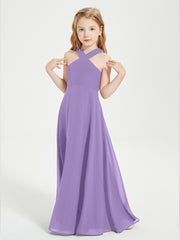 Grecian Neckline Long Dresses for Junior Bridesmaids Tahiti