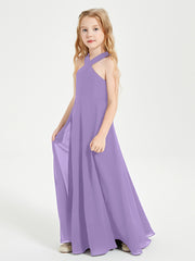 Grecian Neckline Long Dresses for Junior Bridesmaids Tahiti