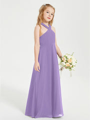 Grecian Neckline Long Dresses for Junior Bridesmaids Tahiti