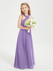 Grecian Neckline Long Dresses for Junior Bridesmaids Tahiti