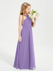 Grecian Neckline Long Dresses for Junior Bridesmaids Tahiti