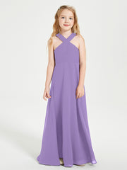 Grecian Neckline Long Dresses for Junior Bridesmaids Tahiti