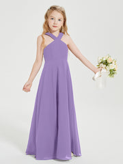 Grecian Neckline Long Dresses for Junior Bridesmaids Tahiti