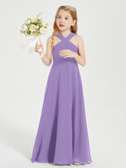 Grecian Neckline Long Dresses for Junior Bridesmaids Tahiti