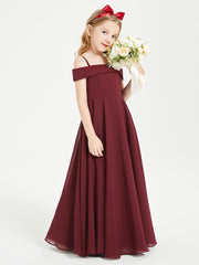 Off-the-Shoulder Dresses for Stylish Junior Bridesmaids Cabernet