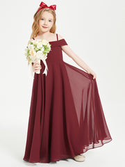 Off-the-Shoulder Dresses for Stylish Junior Bridesmaids Cabernet