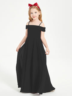 Off-the-Shoulder Dresses for Stylish Junior Bridesmaids Black