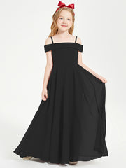 Off-the-Shoulder Dresses for Stylish Junior Bridesmaids Black