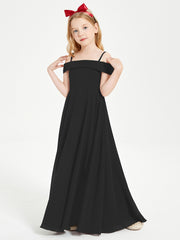 Off-the-Shoulder Dresses for Stylish Junior Bridesmaids Black