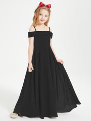 Off-the-Shoulder Dresses for Stylish Junior Bridesmaids Black