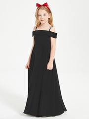 Off-the-Shoulder Dresses for Stylish Junior Bridesmaids Black