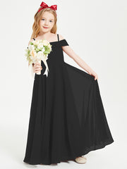 Off-the-Shoulder Dresses for Stylish Junior Bridesmaids Black