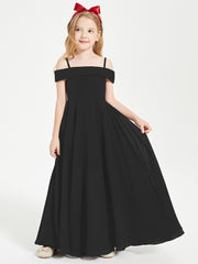 Off-the-Shoulder Dresses for Stylish Junior Bridesmaids Black