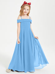 Off-the-Shoulder Dresses for Stylish Junior Bridesmaids Blue