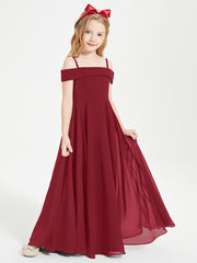 Off-the-Shoulder Dresses for Stylish Junior Bridesmaids Burgundy