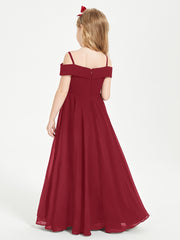 Off-the-Shoulder Dresses for Stylish Junior Bridesmaids Burgundy