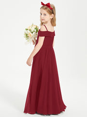 Off-the-Shoulder Dresses for Stylish Junior Bridesmaids Burgundy