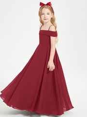 Off-the-Shoulder Dresses for Stylish Junior Bridesmaids Burgundy