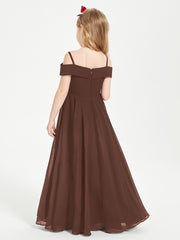 Off-the-Shoulder Dresses for Stylish Junior Bridesmaids Chocolate