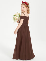 Off-the-Shoulder Dresses for Stylish Junior Bridesmaids Chocolate