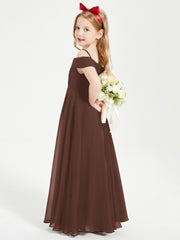 Off-the-Shoulder Dresses for Stylish Junior Bridesmaids Chocolate