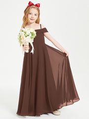 Off-the-Shoulder Dresses for Stylish Junior Bridesmaids Chocolate