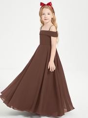 Off-the-Shoulder Dresses for Stylish Junior Bridesmaids Chocolate
