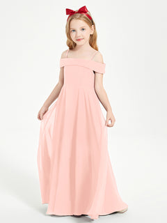 Off-the-Shoulder Dresses for Stylish Junior Bridesmaids Coral