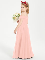 Off-the-Shoulder Dresses for Stylish Junior Bridesmaids Coral