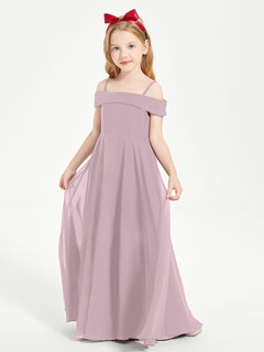 Off-the-Shoulder Dresses for Stylish Junior Bridesmaids Dusk