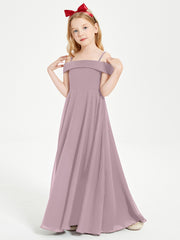 Off-the-Shoulder Dresses for Stylish Junior Bridesmaids Dusk