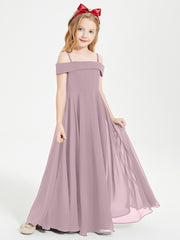 Off-the-Shoulder Dresses for Stylish Junior Bridesmaids Dusk