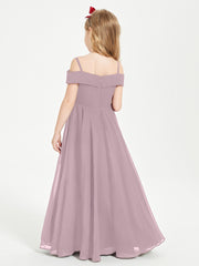 Off-the-Shoulder Dresses for Stylish Junior Bridesmaids Dusk