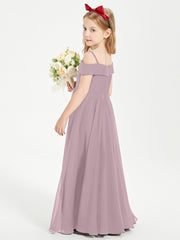 Off-the-Shoulder Dresses for Stylish Junior Bridesmaids Dusk