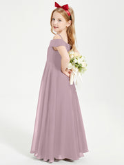 Off-the-Shoulder Dresses for Stylish Junior Bridesmaids Dusk