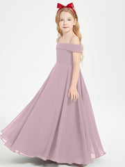 Off-the-Shoulder Dresses for Stylish Junior Bridesmaids Dusk
