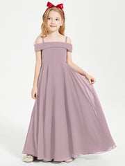 Off-the-Shoulder Dresses for Stylish Junior Bridesmaids Dusk
