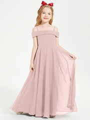 Off-the-Shoulder Dresses for Stylish Junior Bridesmaids Dusty Rose