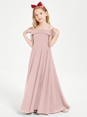 Off-the-Shoulder Dresses for Stylish Junior Bridesmaids Dusty Rose