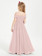 Off-the-Shoulder Dresses for Stylish Junior Bridesmaids Dusty Rose