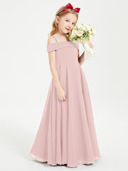 Off-the-Shoulder Dresses for Stylish Junior Bridesmaids Dusty Rose