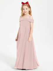 Off-the-Shoulder Dresses for Stylish Junior Bridesmaids Dusty Rose