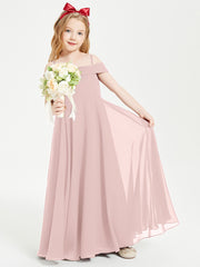 Off-the-Shoulder Dresses for Stylish Junior Bridesmaids Dusty Rose