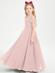 Off-the-Shoulder Dresses for Stylish Junior Bridesmaids Dusty Rose