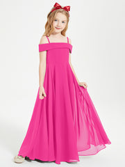 Off-the-Shoulder Dresses for Stylish Junior Bridesmaids Fuchsia
