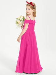 Off-the-Shoulder Dresses for Stylish Junior Bridesmaids Fuchsia
