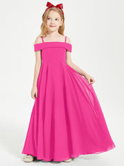 Off-the-Shoulder Dresses for Stylish Junior Bridesmaids Fuchsia